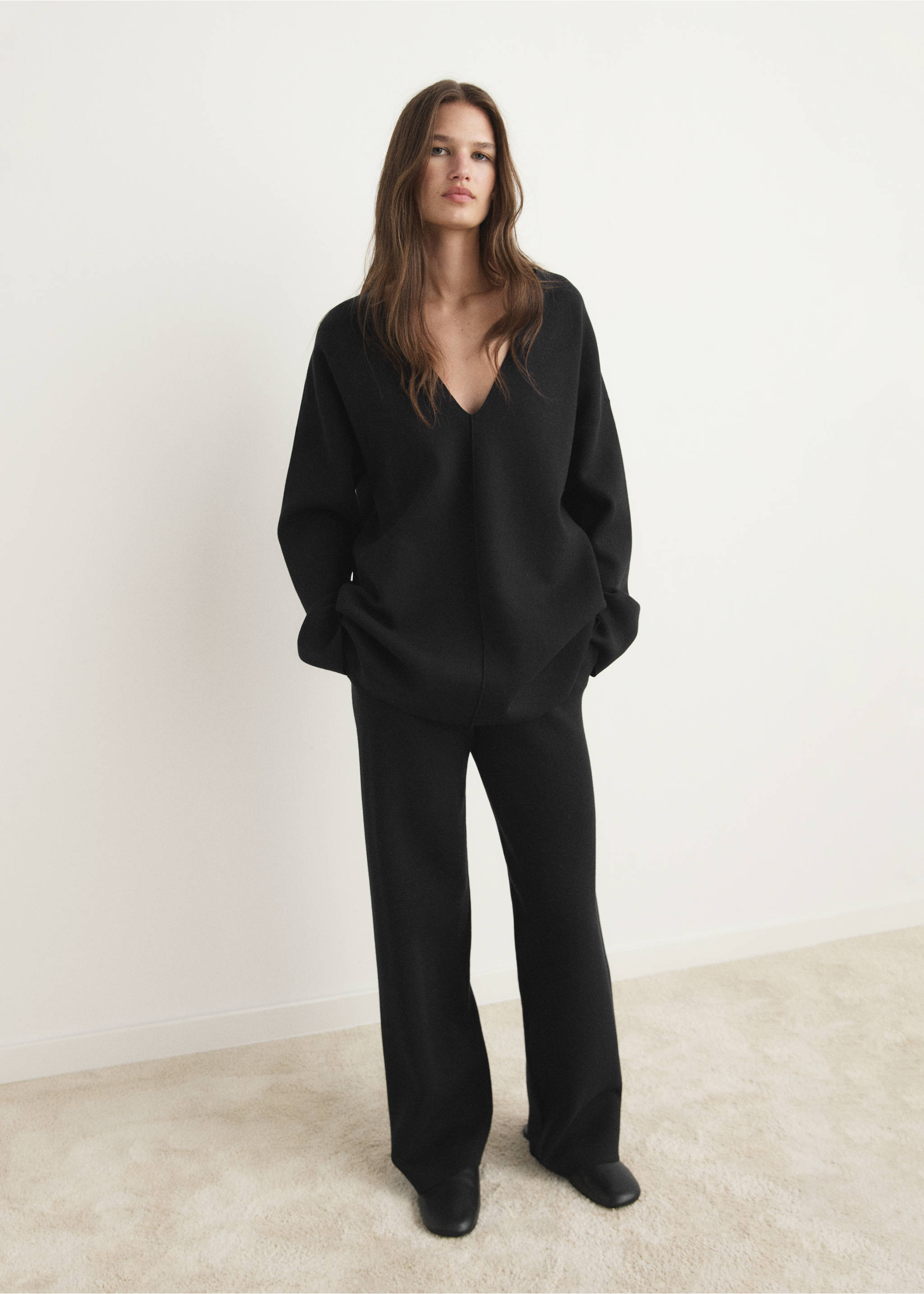 Pull en maille Milano - Plan général, Noir. Ref: 37092898-00.