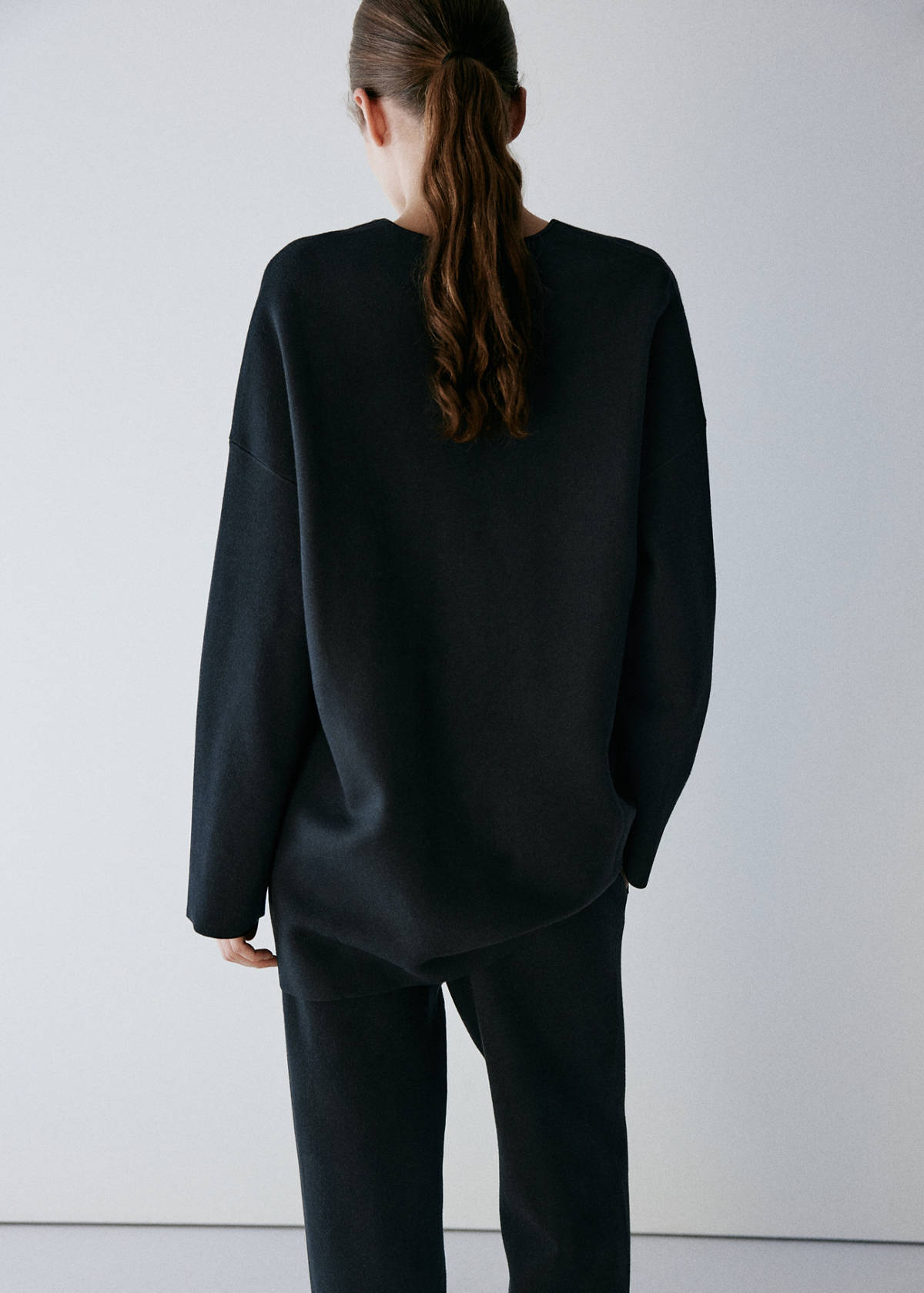 Milano-knit sweater — Black