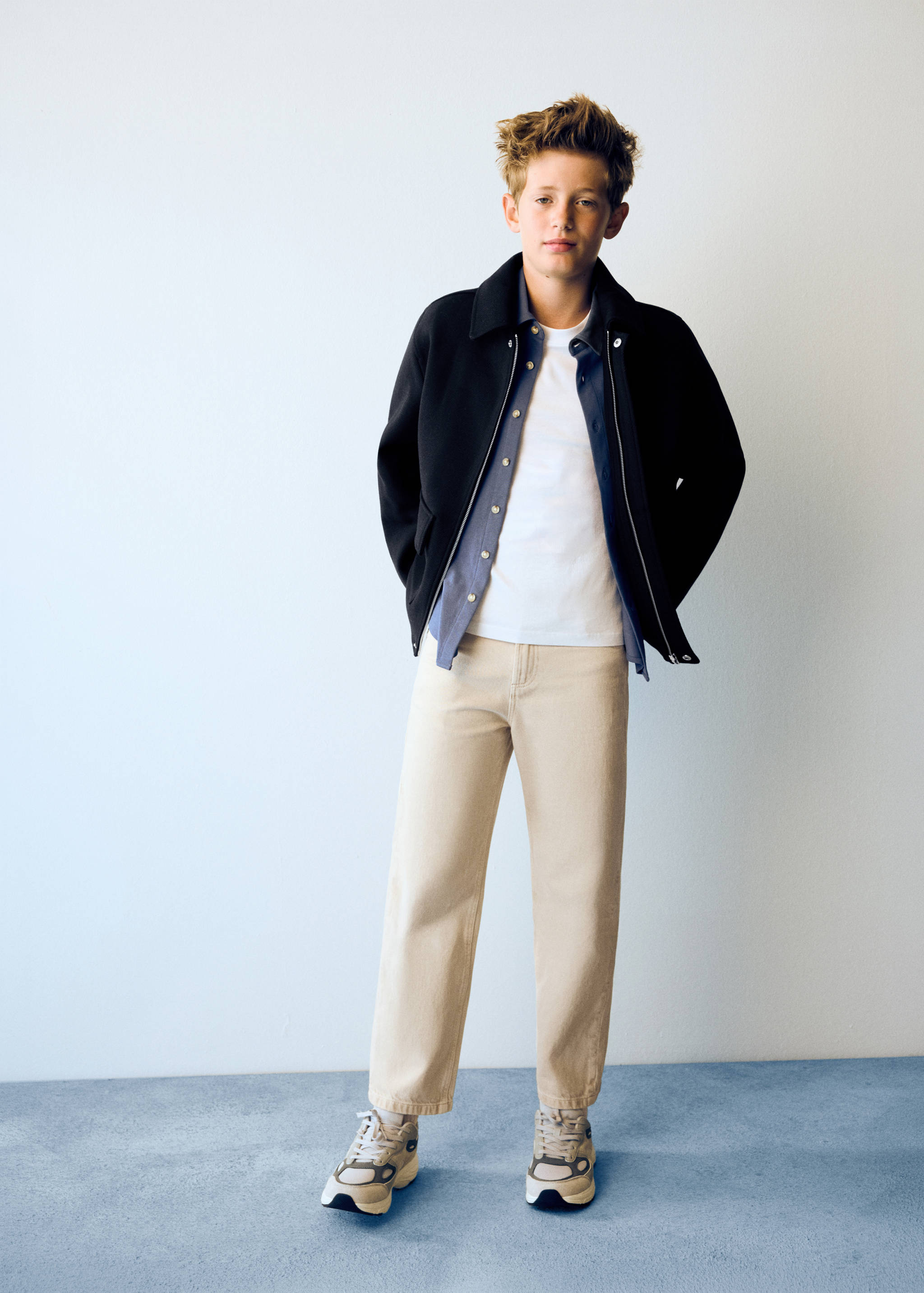 Straight cotton jeans - General plane
