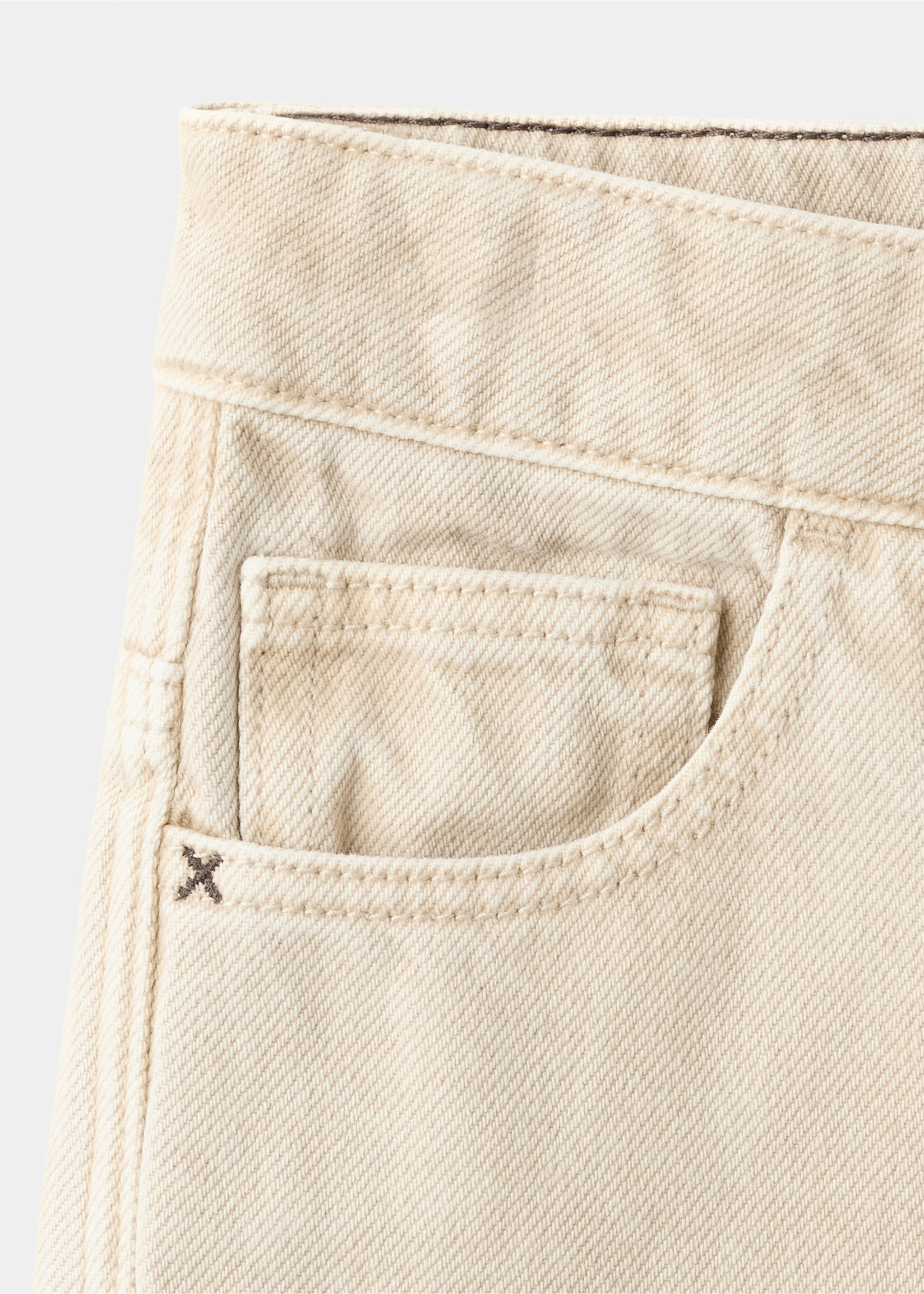 Katoenen rechte jeans - Detail van het artikel 0, Zand. Ref: 37092899-00.