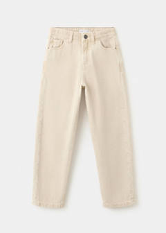 Straight cotton jeans — Sand 3