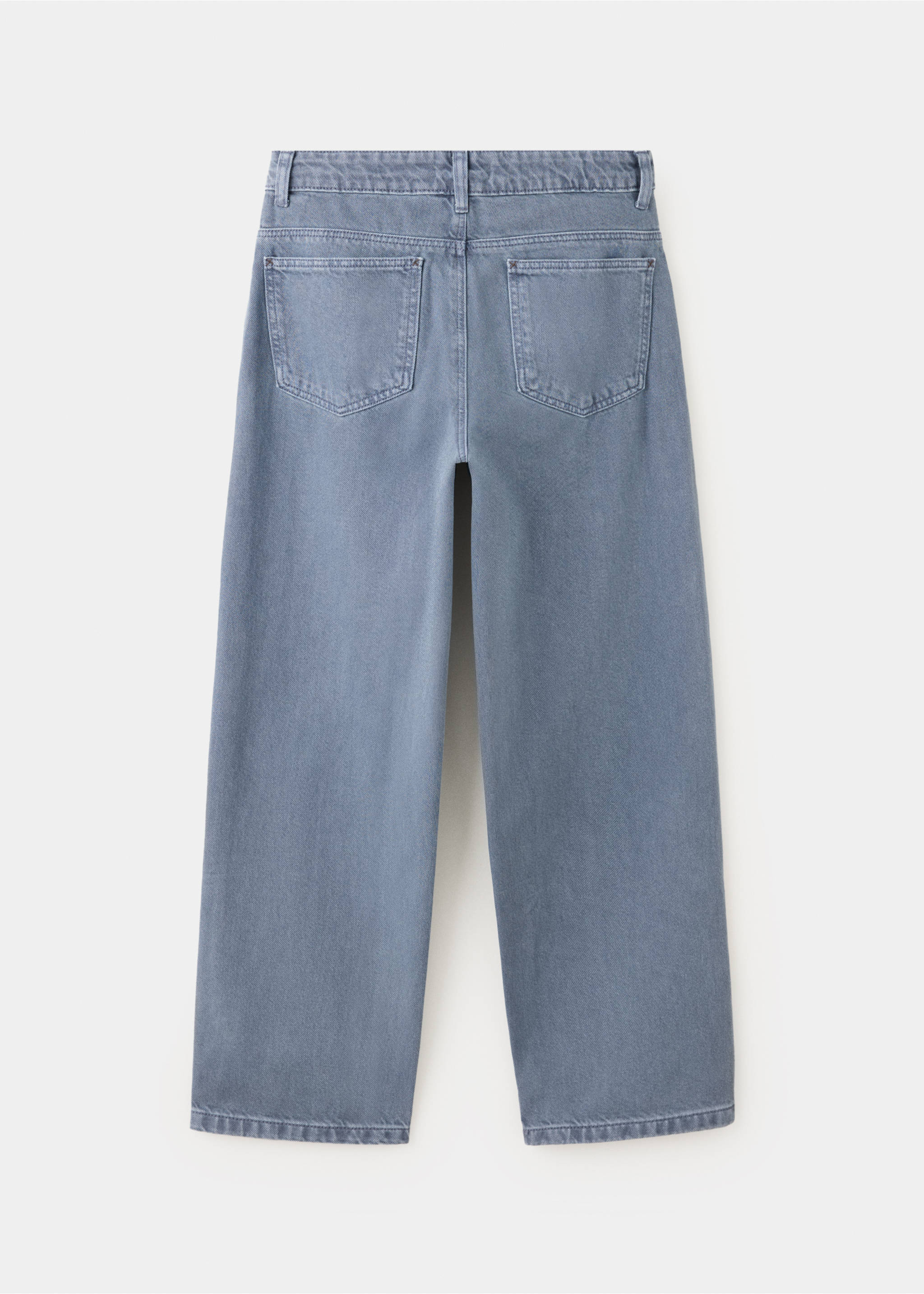 Jean droit coton - Verso de l’article, Bleu. Ref: 37092899-00.