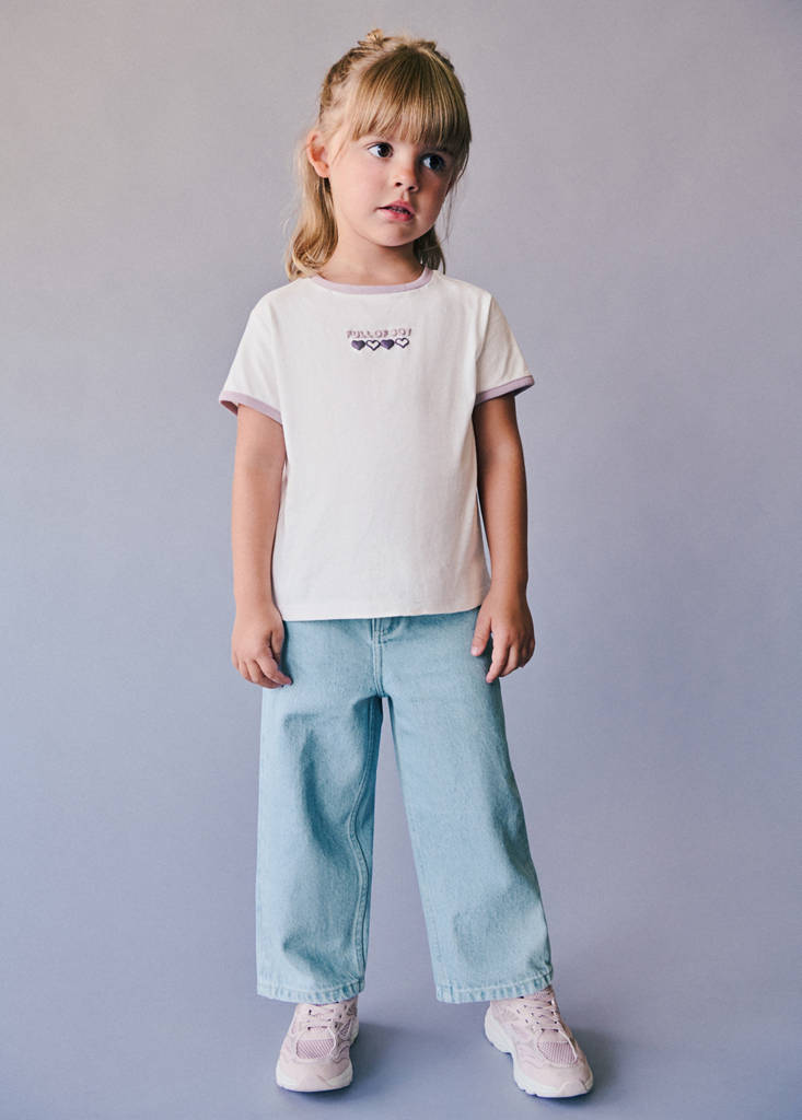Jeans culotte mid-waist comfort — Light Blue