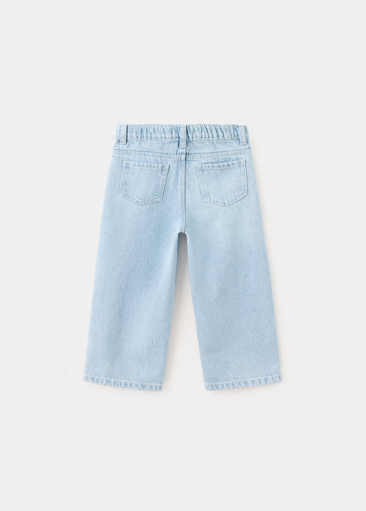 Jeans culotte mid-waist comfort — Light Blue