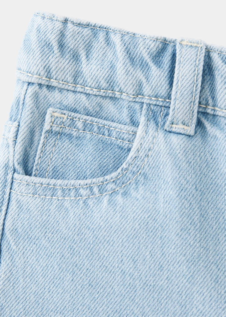 Jeans culotte mid-waist comfort — Light Blue