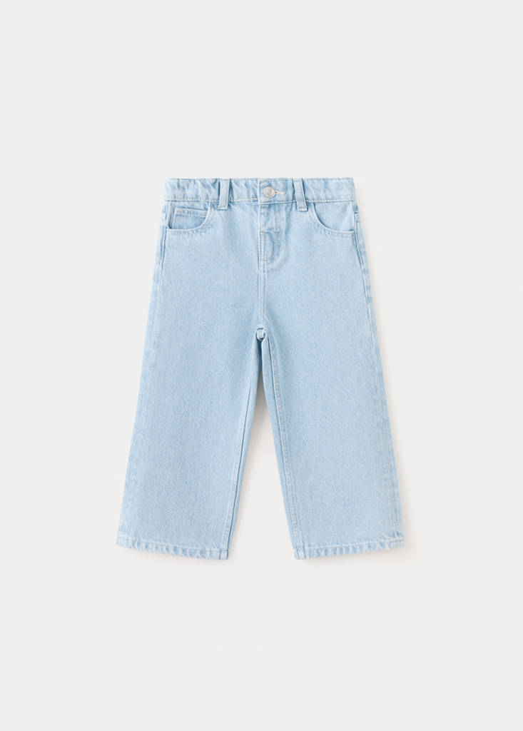 Jeans culotte mid-waist comfort — Light Blue