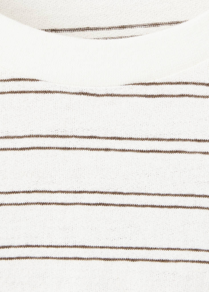 Regular fit cotton-linen blend T-shirt — Off White