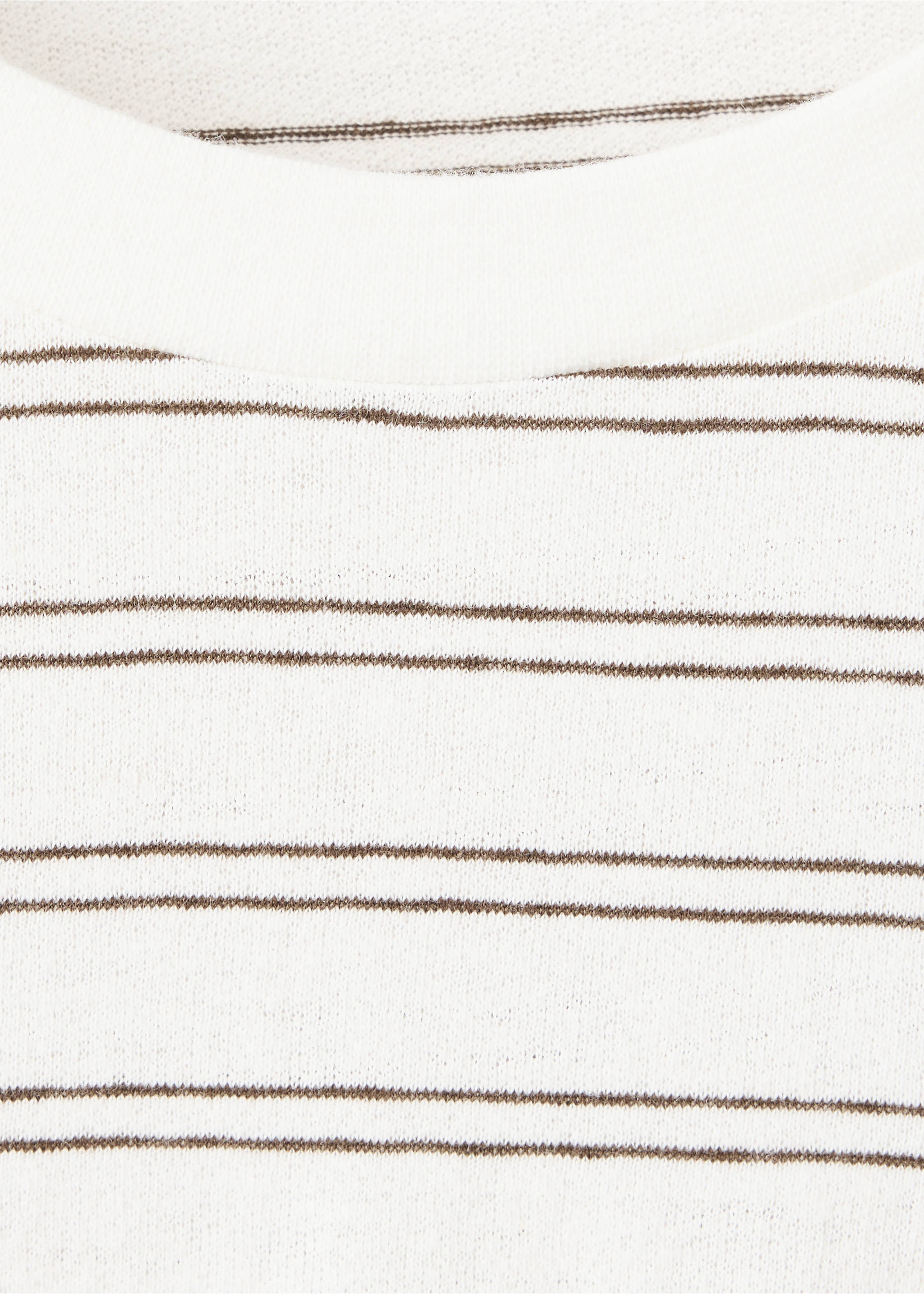 Regular fit cotton-linen blend T-shirt - Details of the article 8, Off White. Ref: 37092902-00.