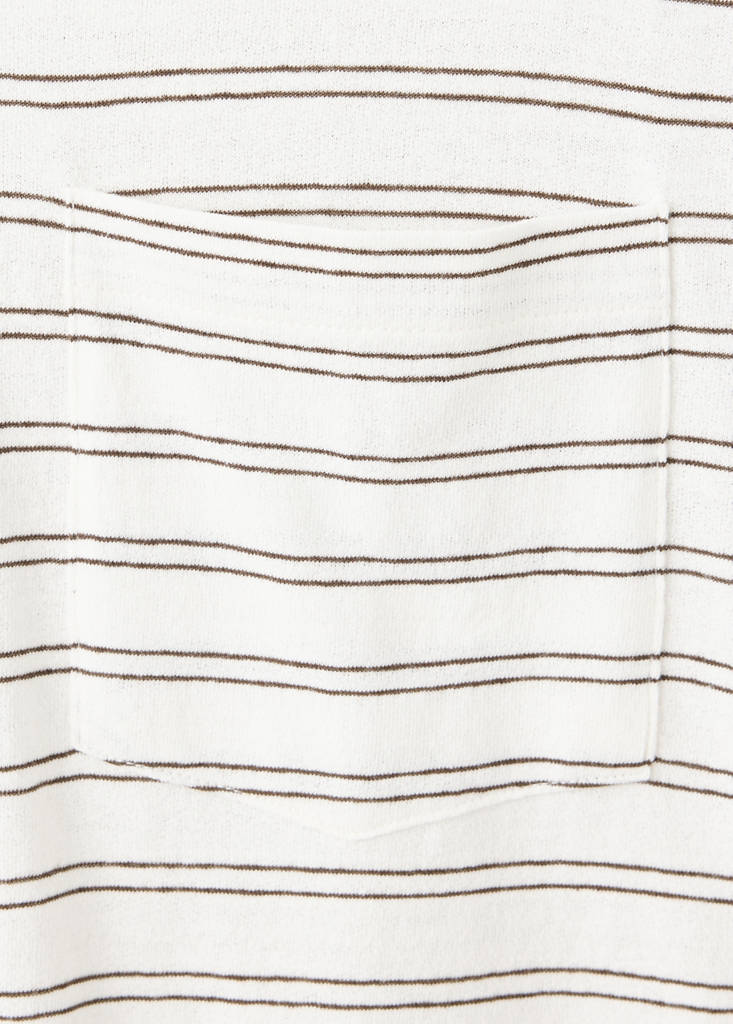 Regular fit cotton-linen blend T-shirt — Off White