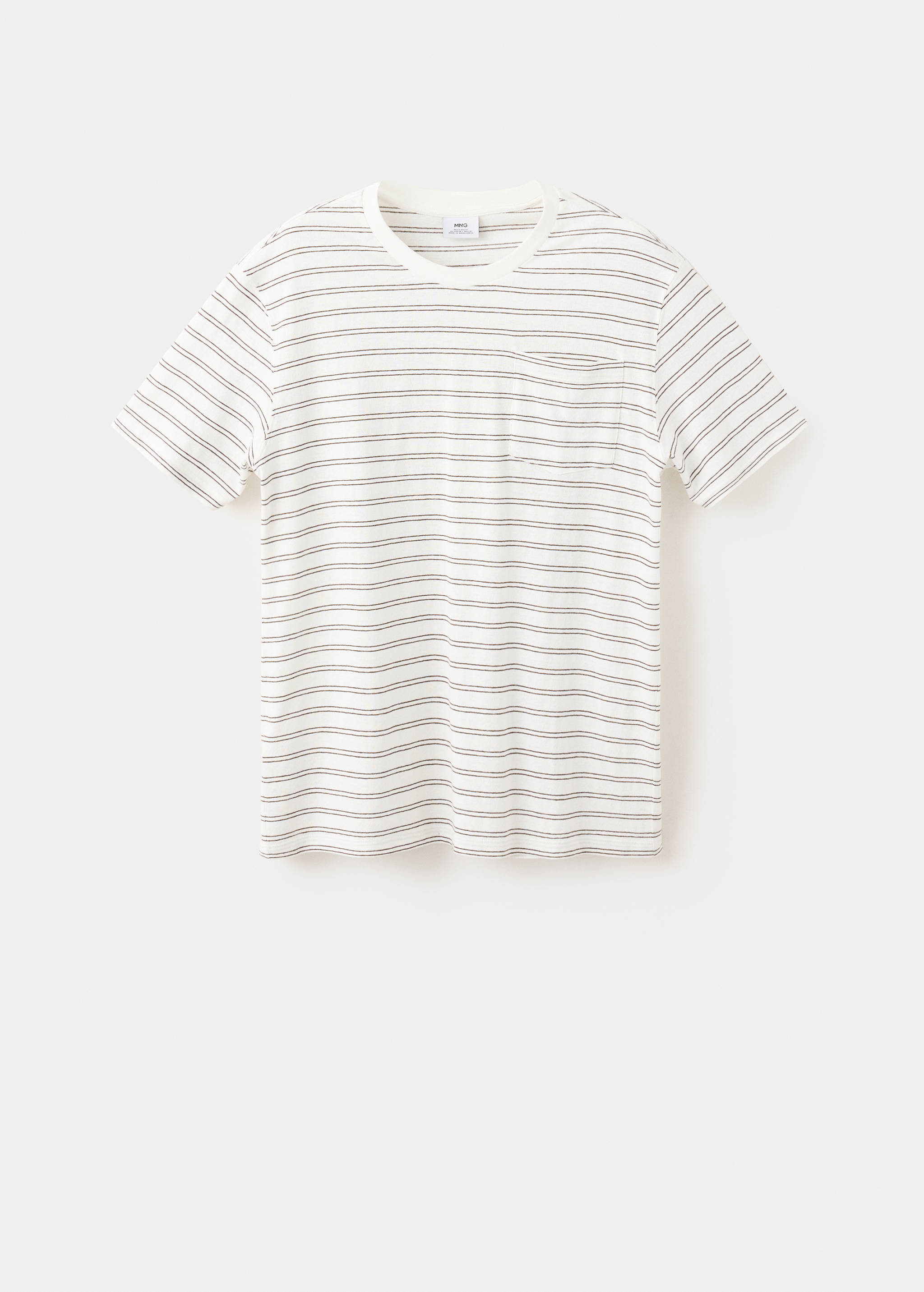 Regular fit cotton-linen blend T-shirt - Article without model