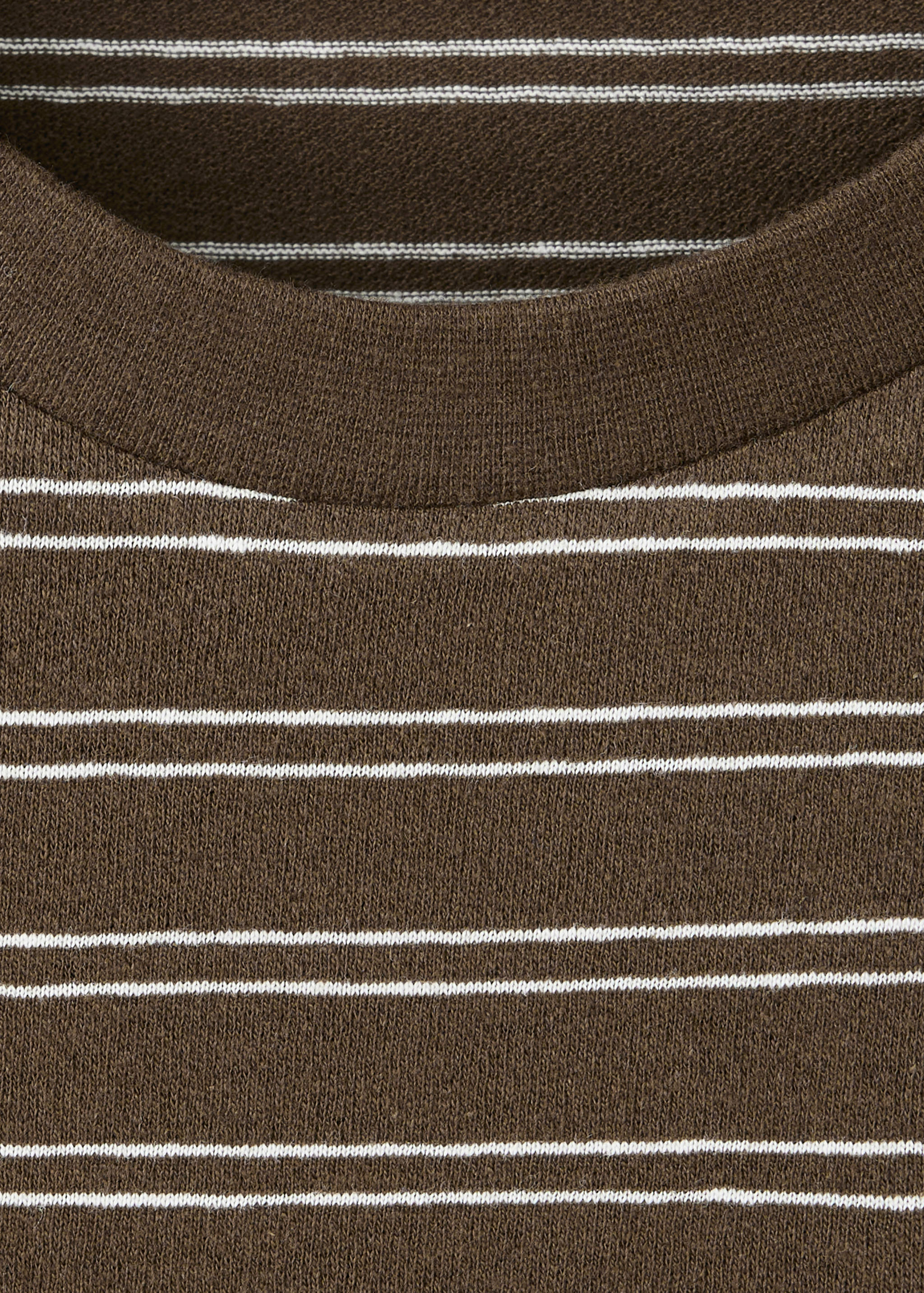 Regular fit cotton-linen blend T-shirt - Details of the article 8