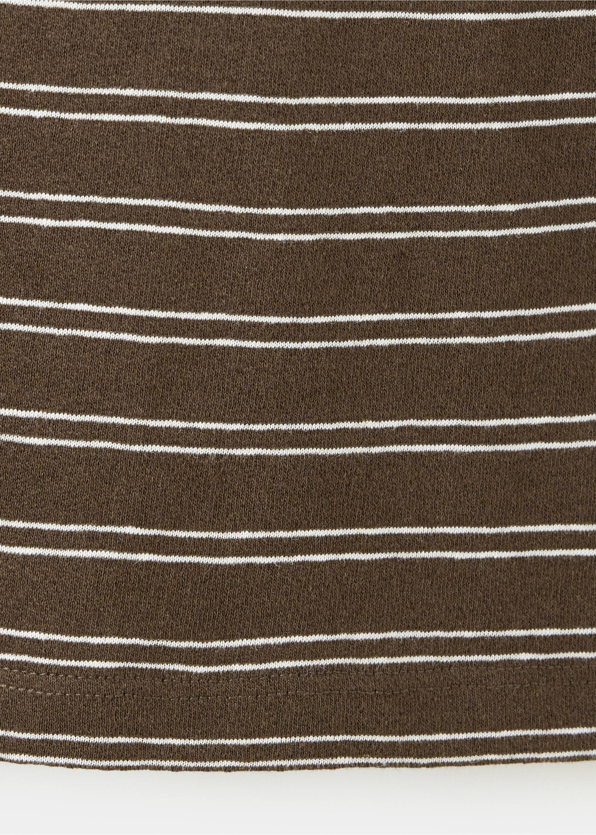 Regular fit cotton-linen blend T-shirt - Details of the article 0, Chocolate. Ref: 37092902-00.