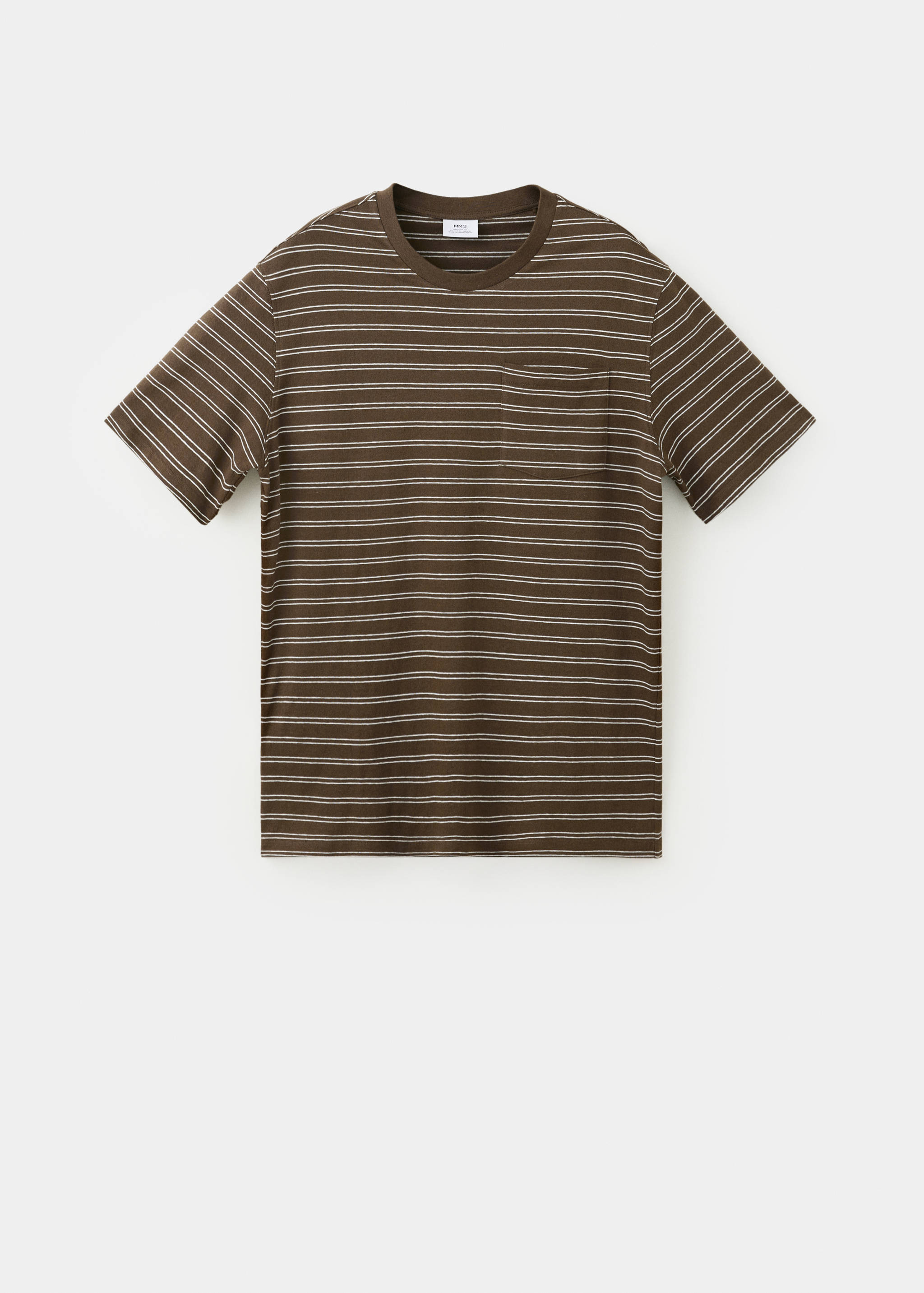 Regular fit cotton-linen blend T-shirt - Article without model