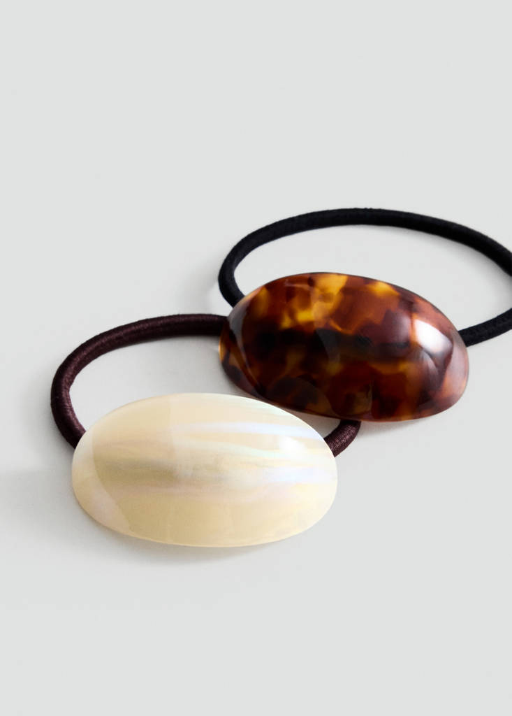 Pack of 2 hair bobbles — Chocolate