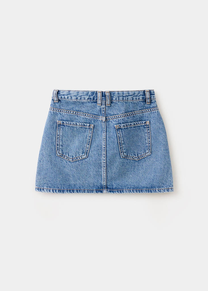 Denim skirt with buttons - thumbnail 3