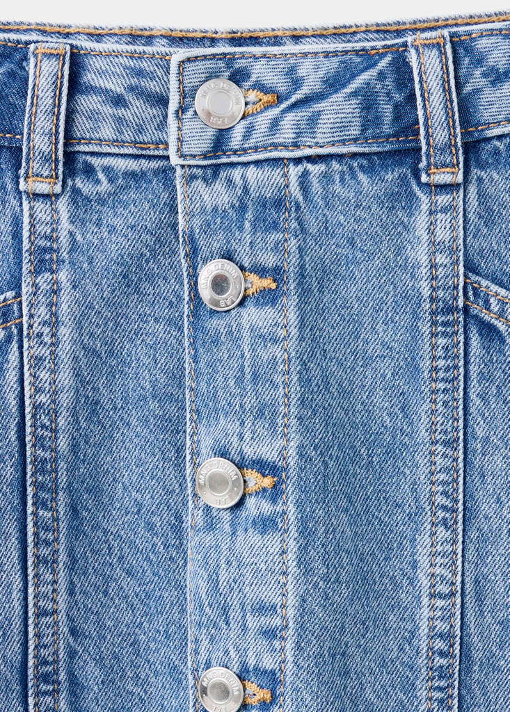 Denim skirt with buttons - thumbnail 5