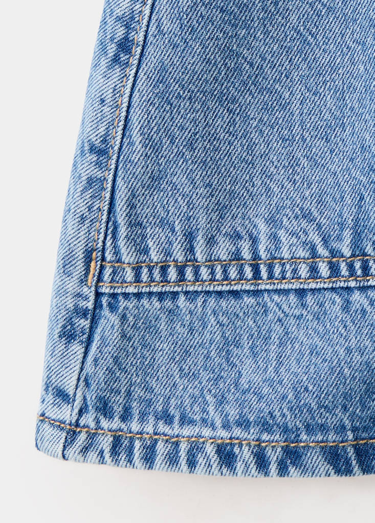 Denim skirt with buttons - thumbnail 6