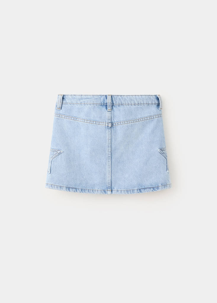 Denim skirt with stars
