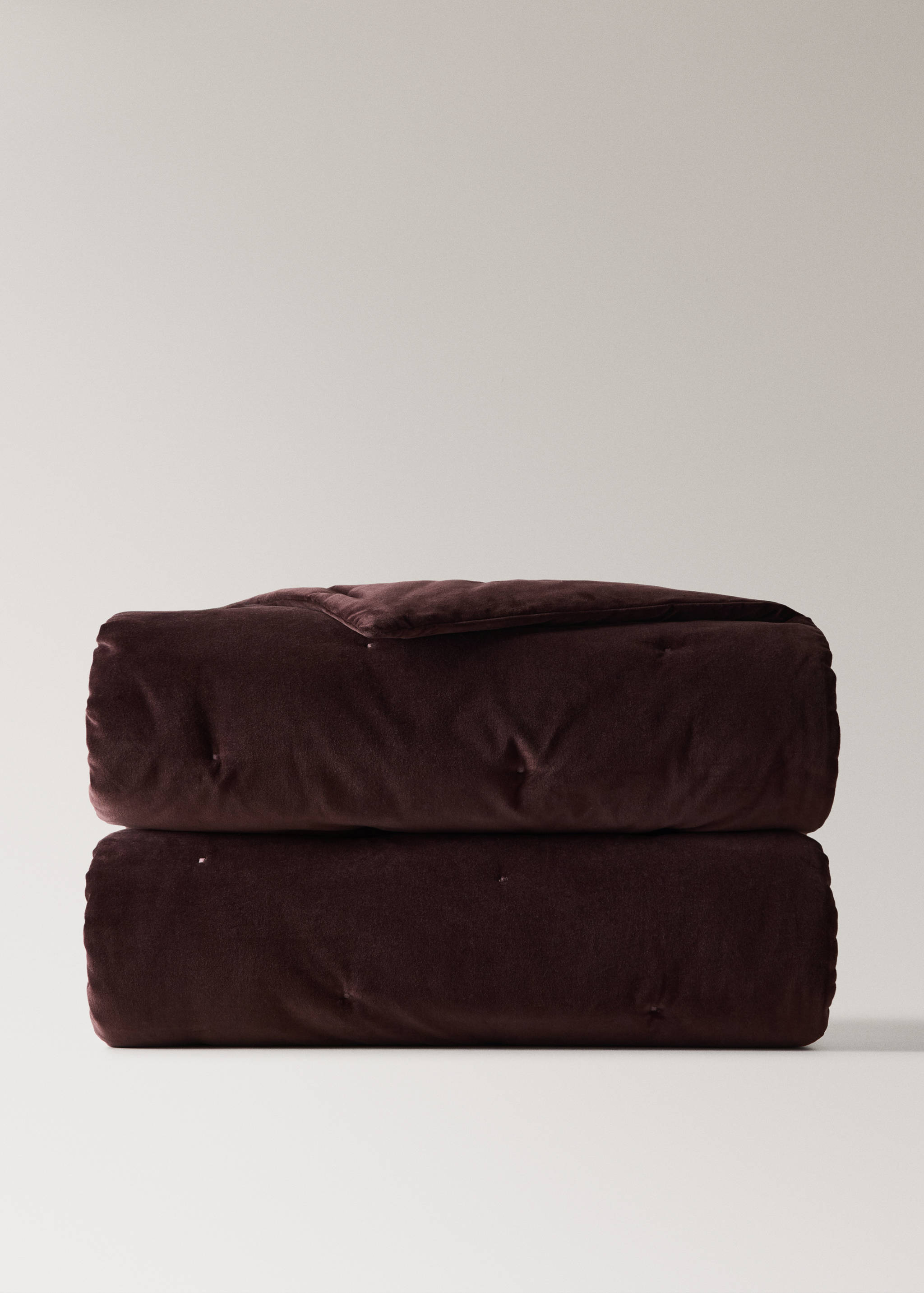 Velvet cotton garment-dye bedspread footboard - Article without model
