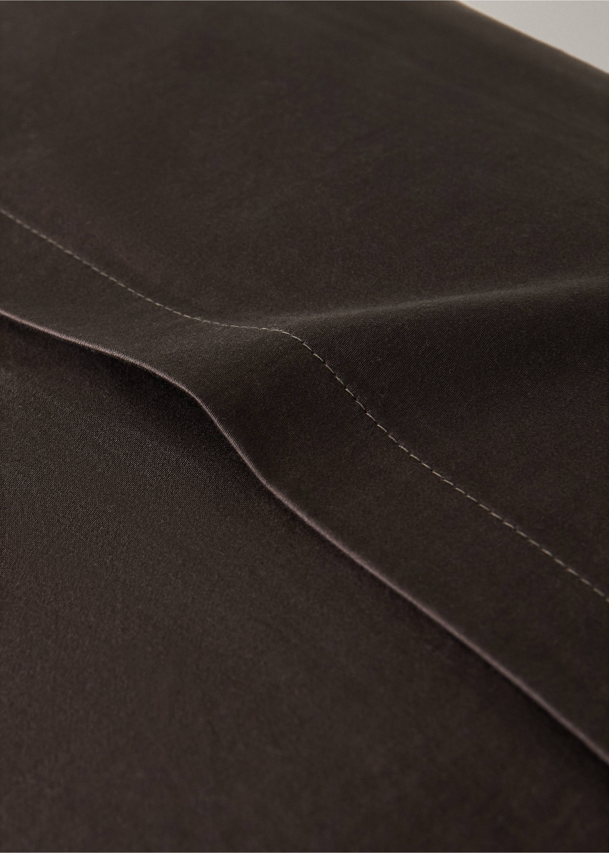 100% cotton cushion cover for bed 50x50 cm - Details of the article 2, Chocolate. Ref: 37092910-00.