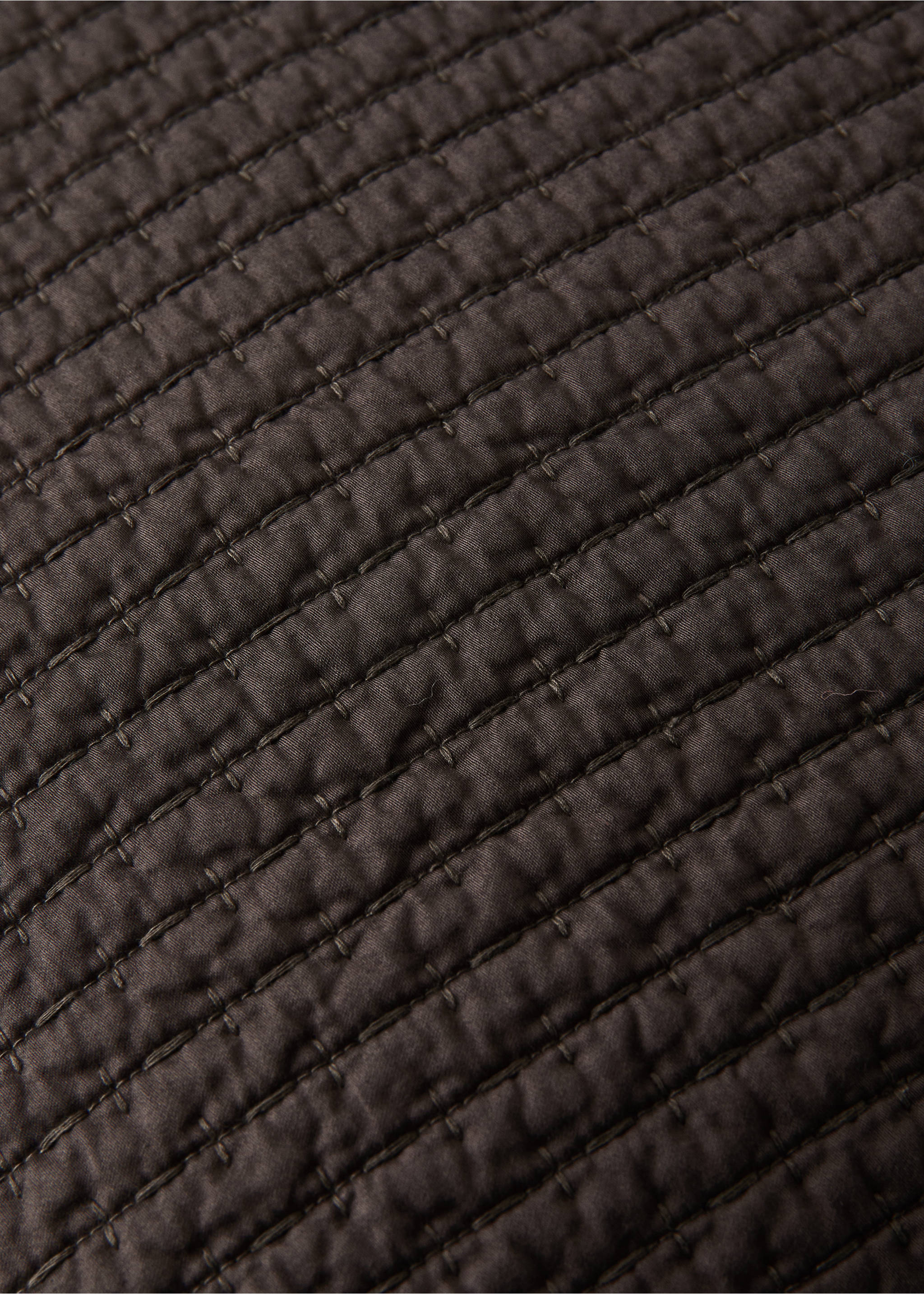 100% cotton cushion cover for bed 50x50 cm - Details of the article 3, Chocolate. Ref: 37092910-00.