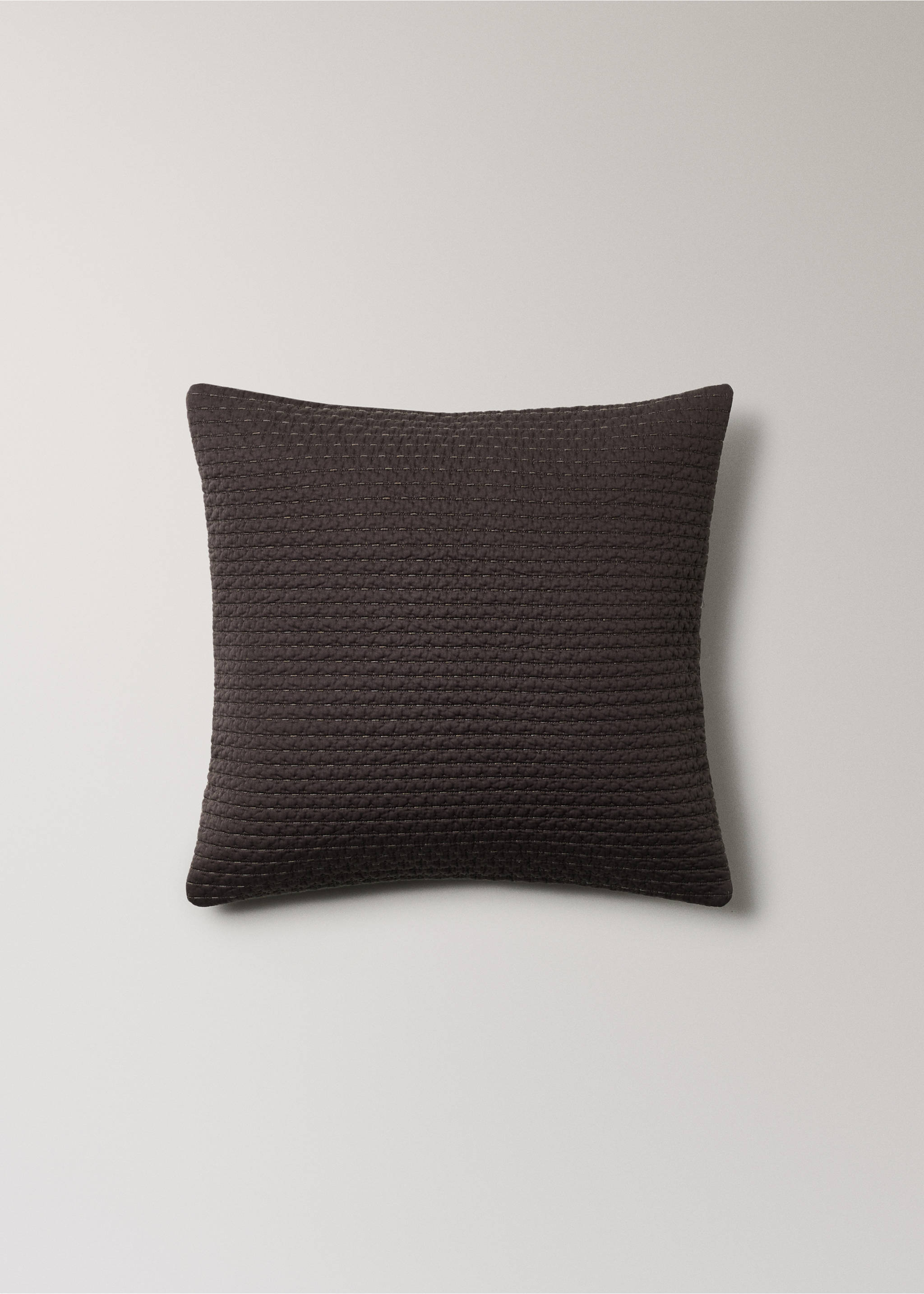 100% cotton cushion cover for bed 50x50 cm - Article without model, Chocolate. Ref: 37092910-00.