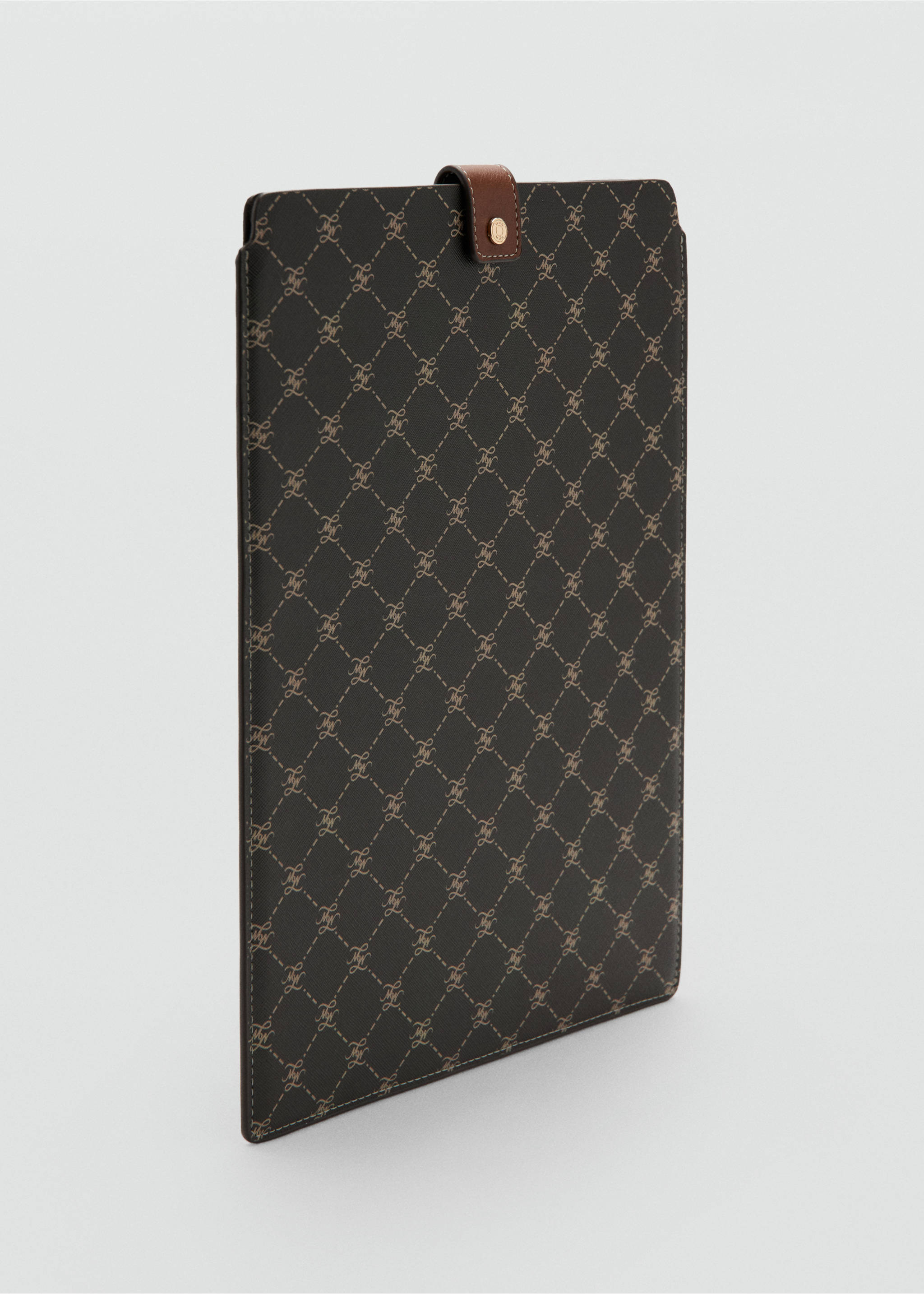 Laptop case with printed logo - Medium plane, Brown. Ref: 37092912-00.