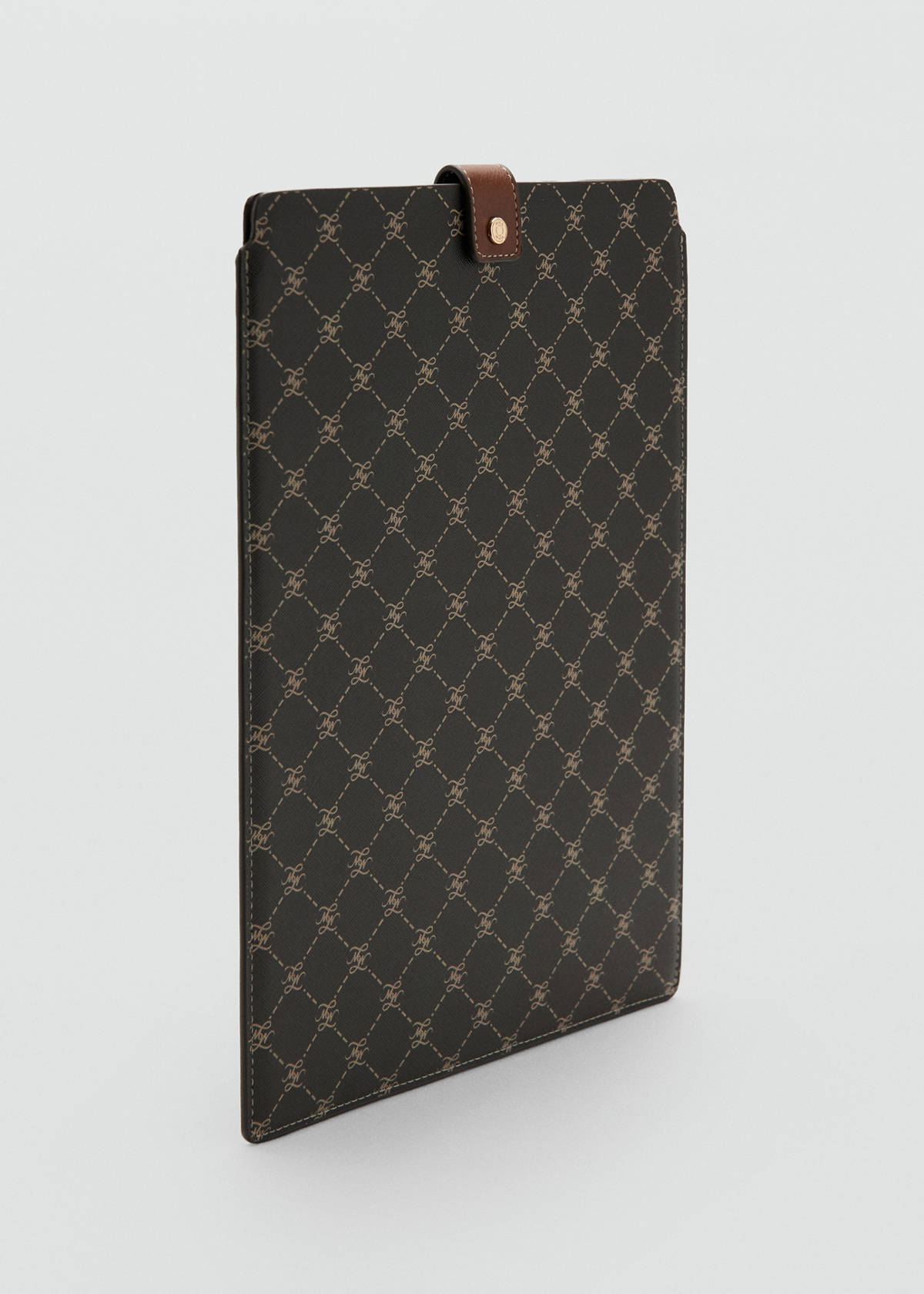 Laptop case with printed logo — Brown