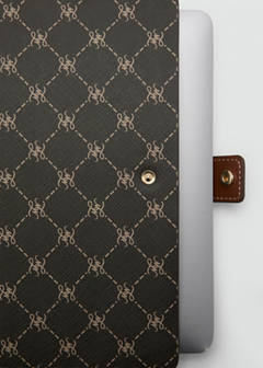 Laptop case with printed logo — Brown 3