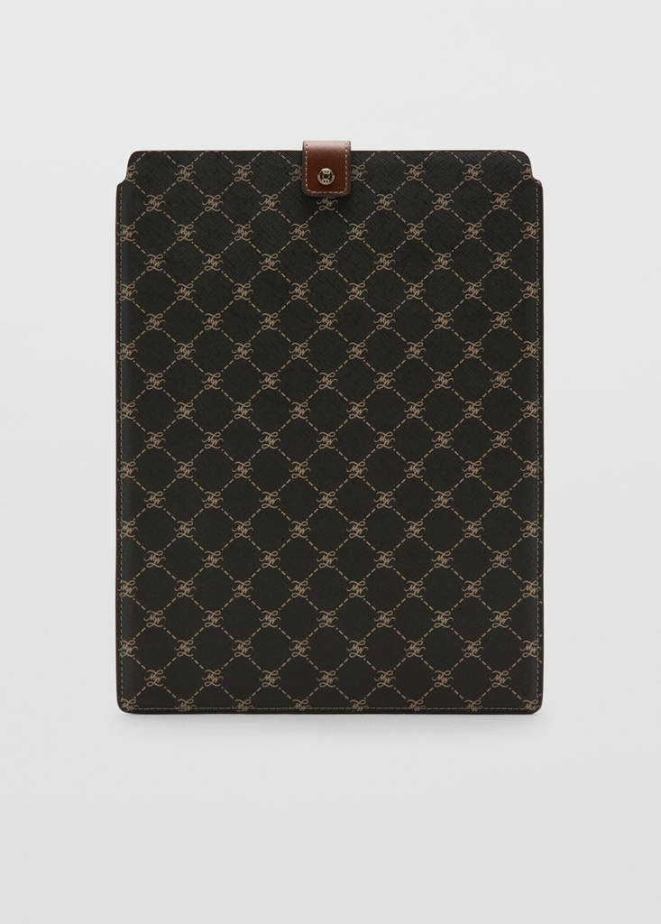 Laptop case with printed logo — Brown