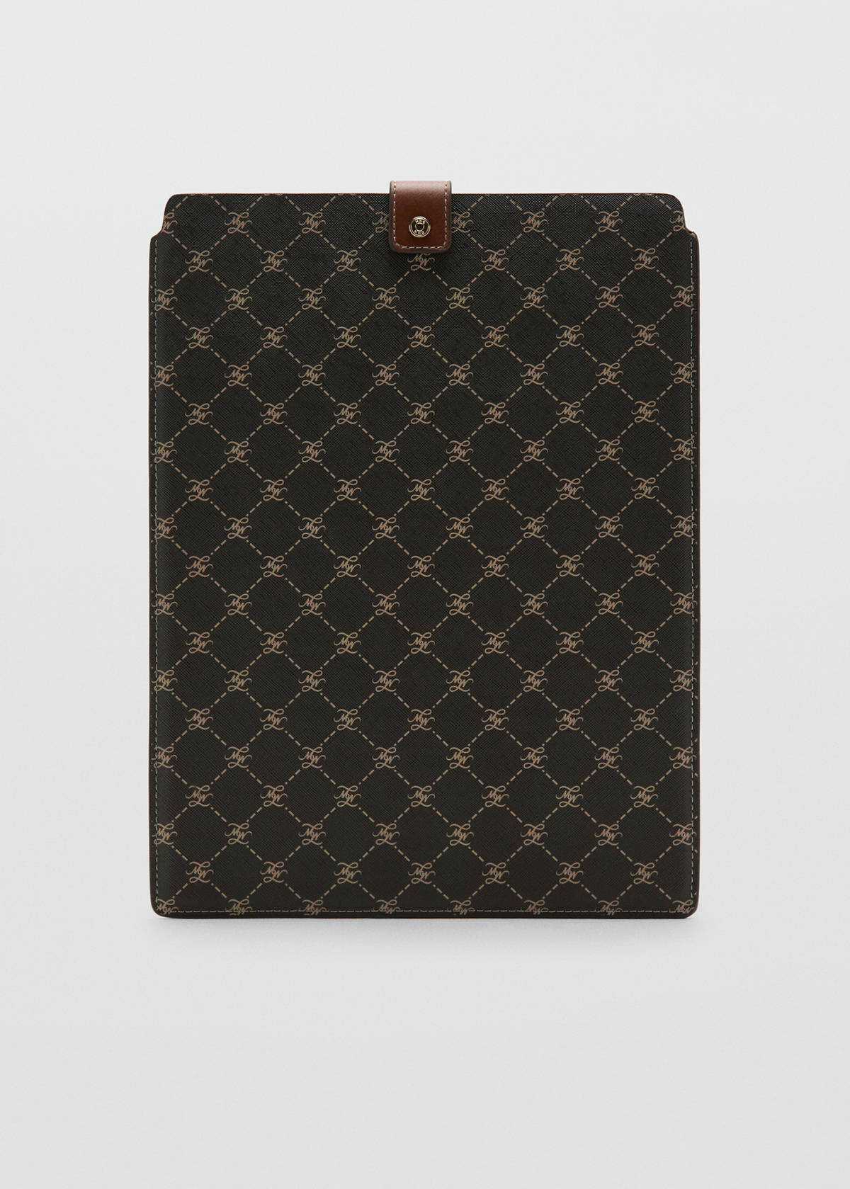 Laptop case with printed logo — Brown