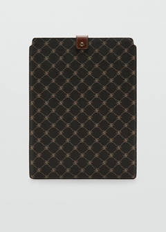Laptop case with printed logo — Brown 1