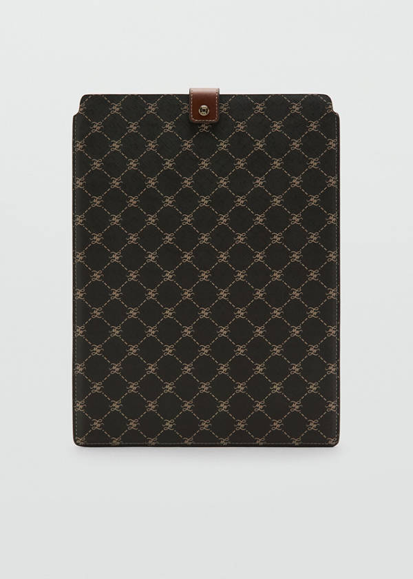 Laptop case with printed logo — Brown
