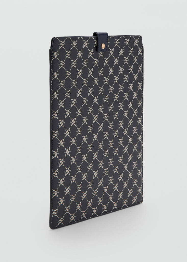 Laptop case with printed logo — Navy