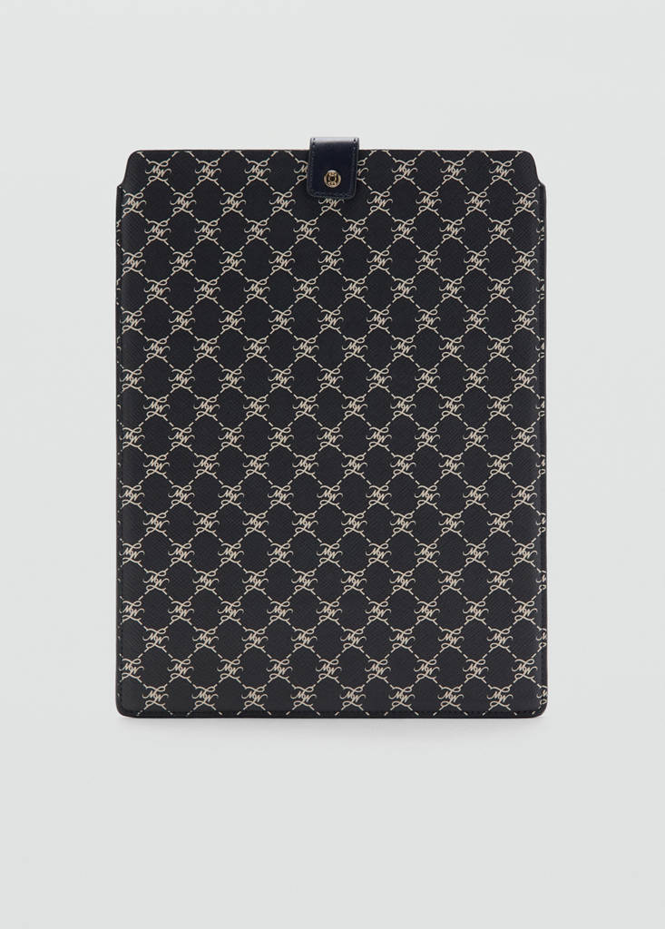 Laptop case with printed logo — Navy