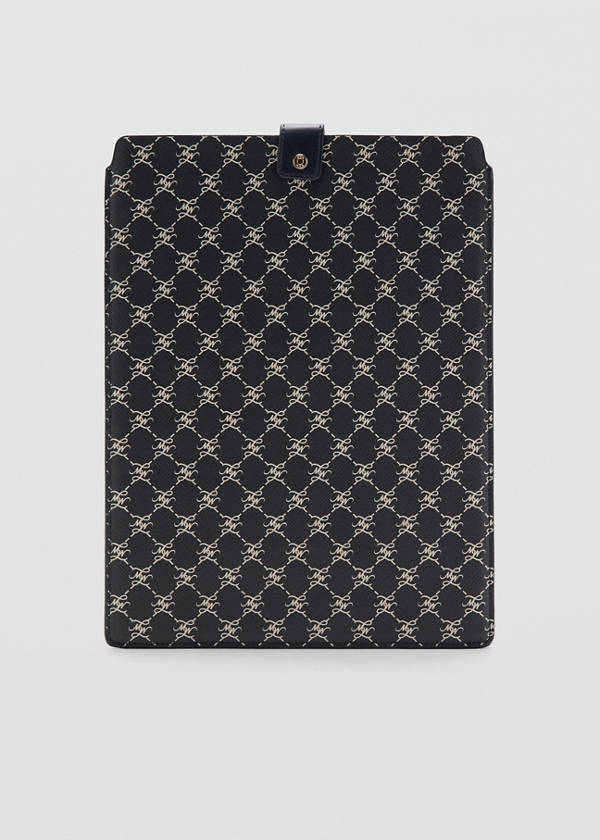Laptop case with printed logo — Navy