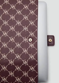 Laptop case with printed logo — Burgundy 3