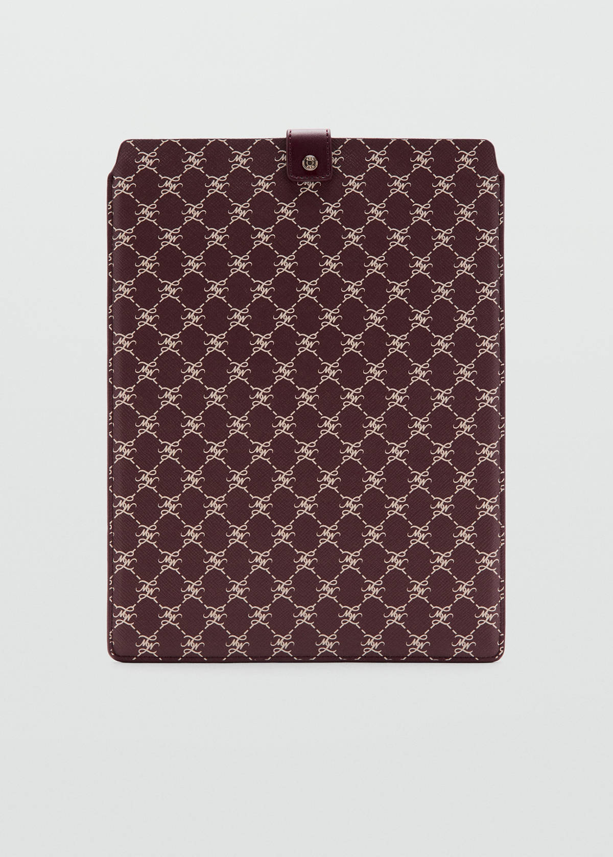 Laptop case with printed logo — Burgundy