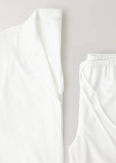 Stretch cotton pyjama shirt — White 7