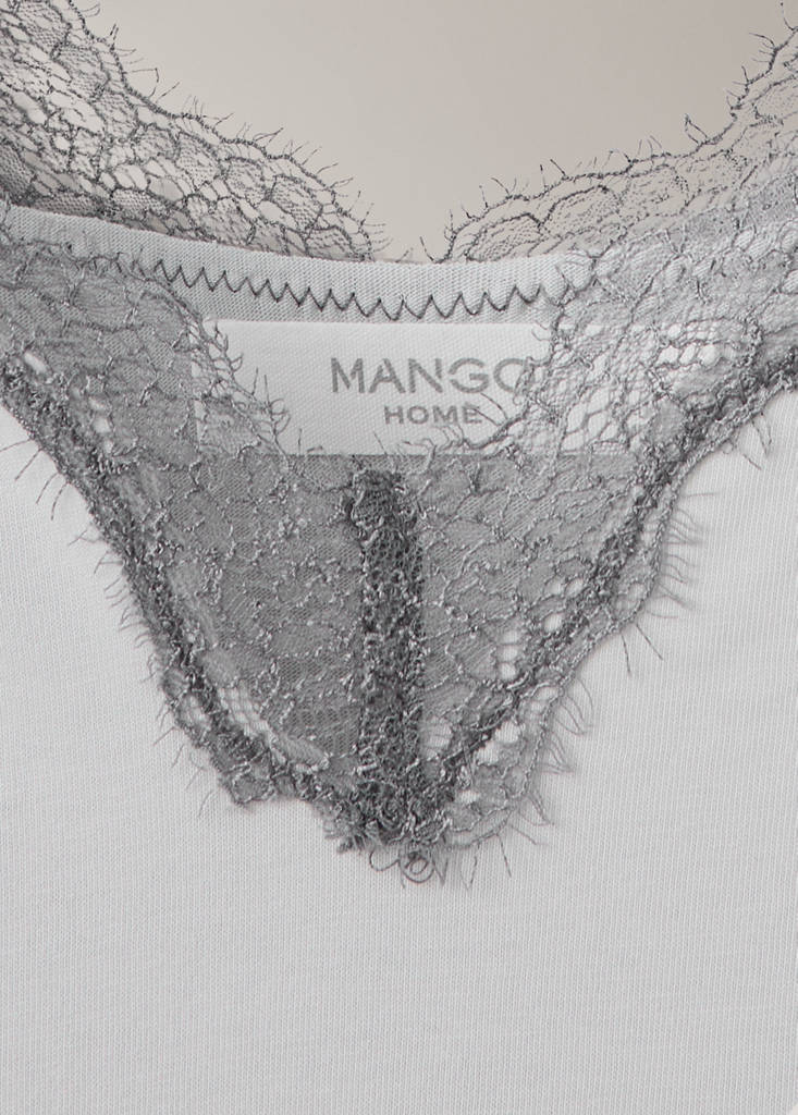 Pyjama top with straps — Grey