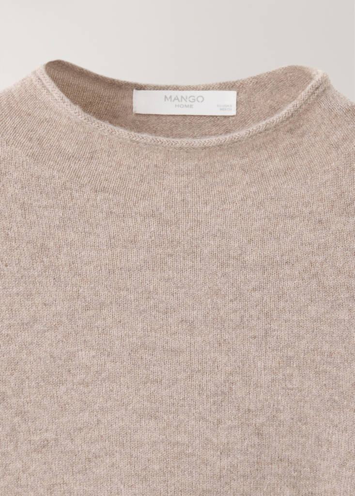 100% cashmere sweater with perkins neck - thumbnail 7