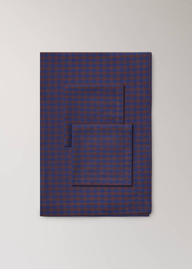 Tischdecke aus 100 % Baumwolle 150 x 250 cm — Indigoblau