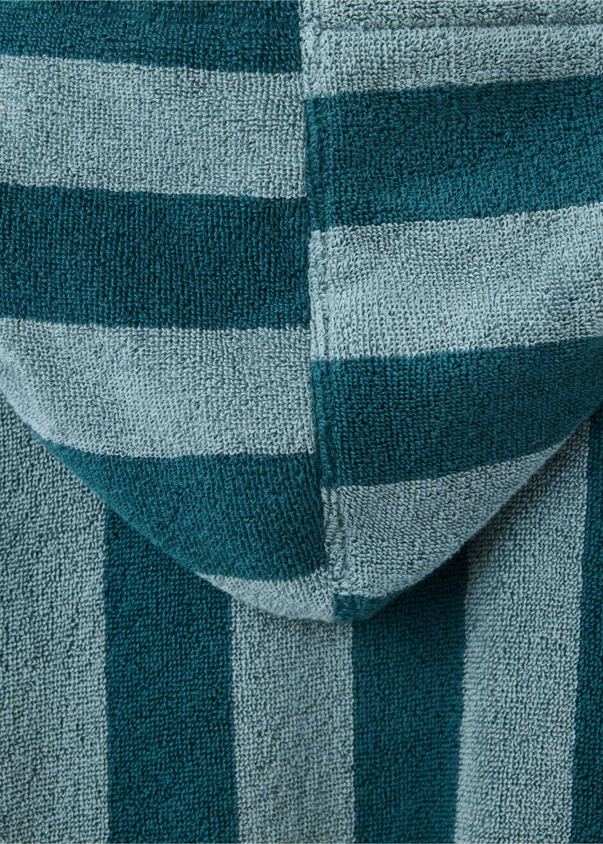 100% cotton striped bathrobe - Details of the article 2, Blue. Ref: 37092924-00.