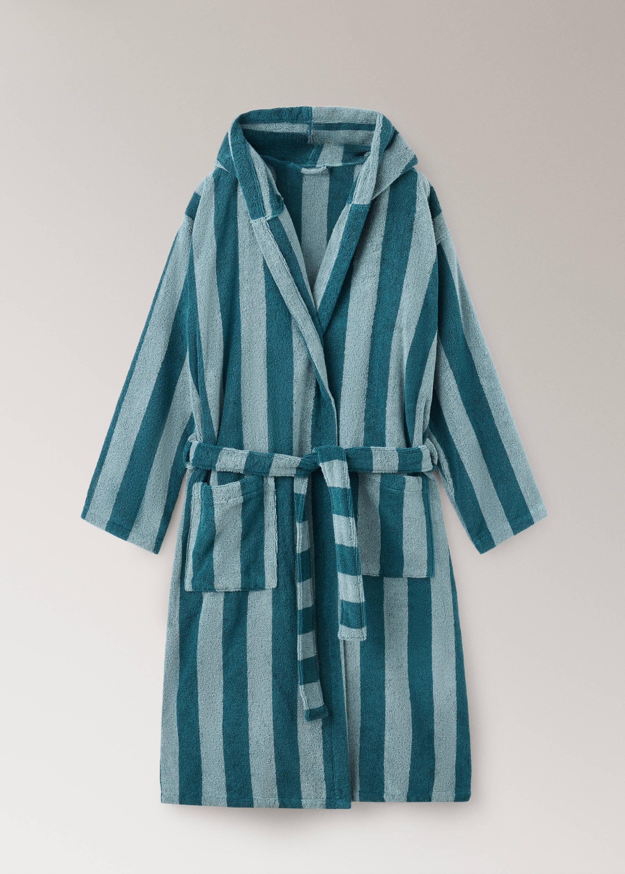 100% cotton striped bathrobe - Article without model