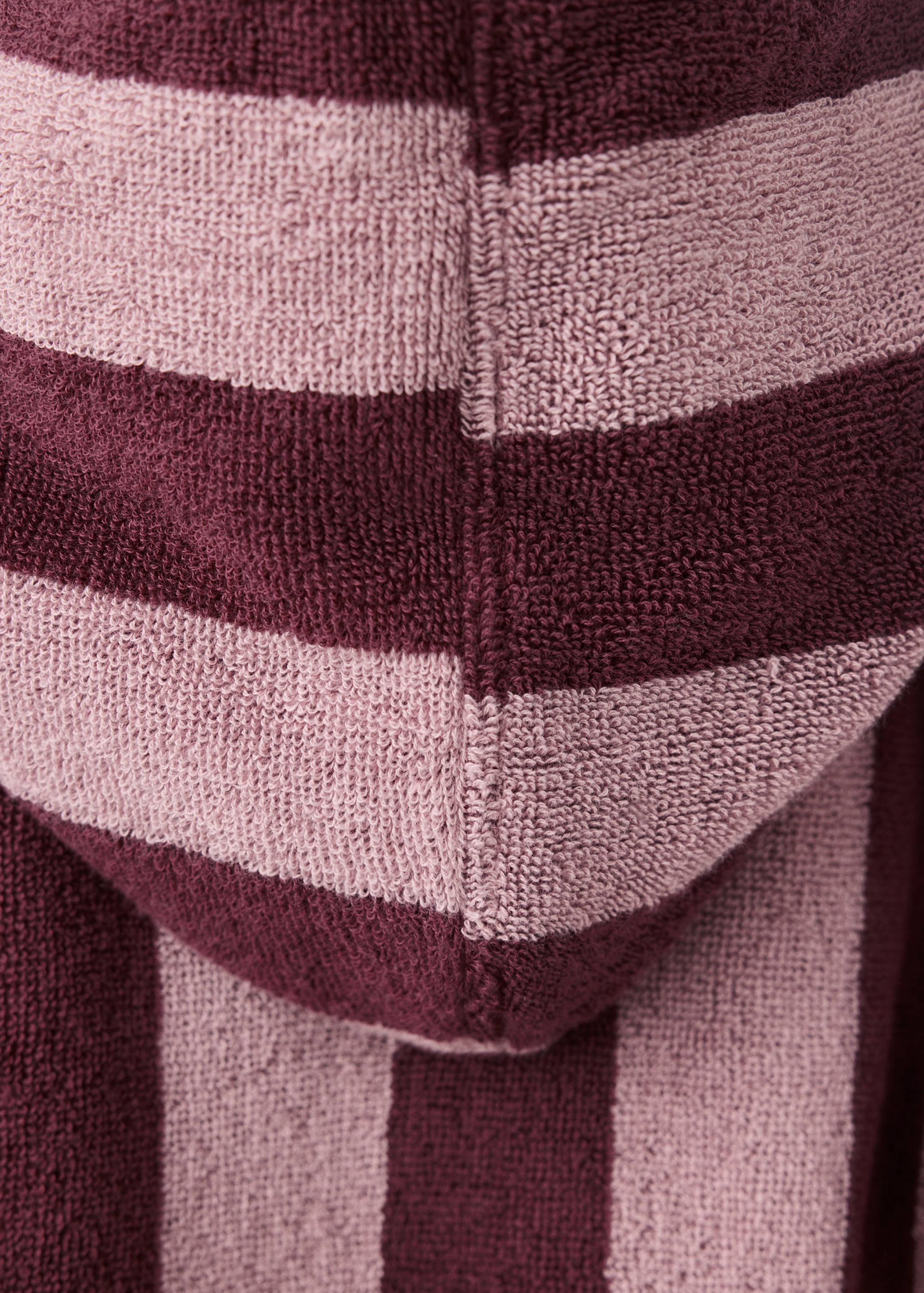 100% cotton striped bathrobe - Details of the article 2