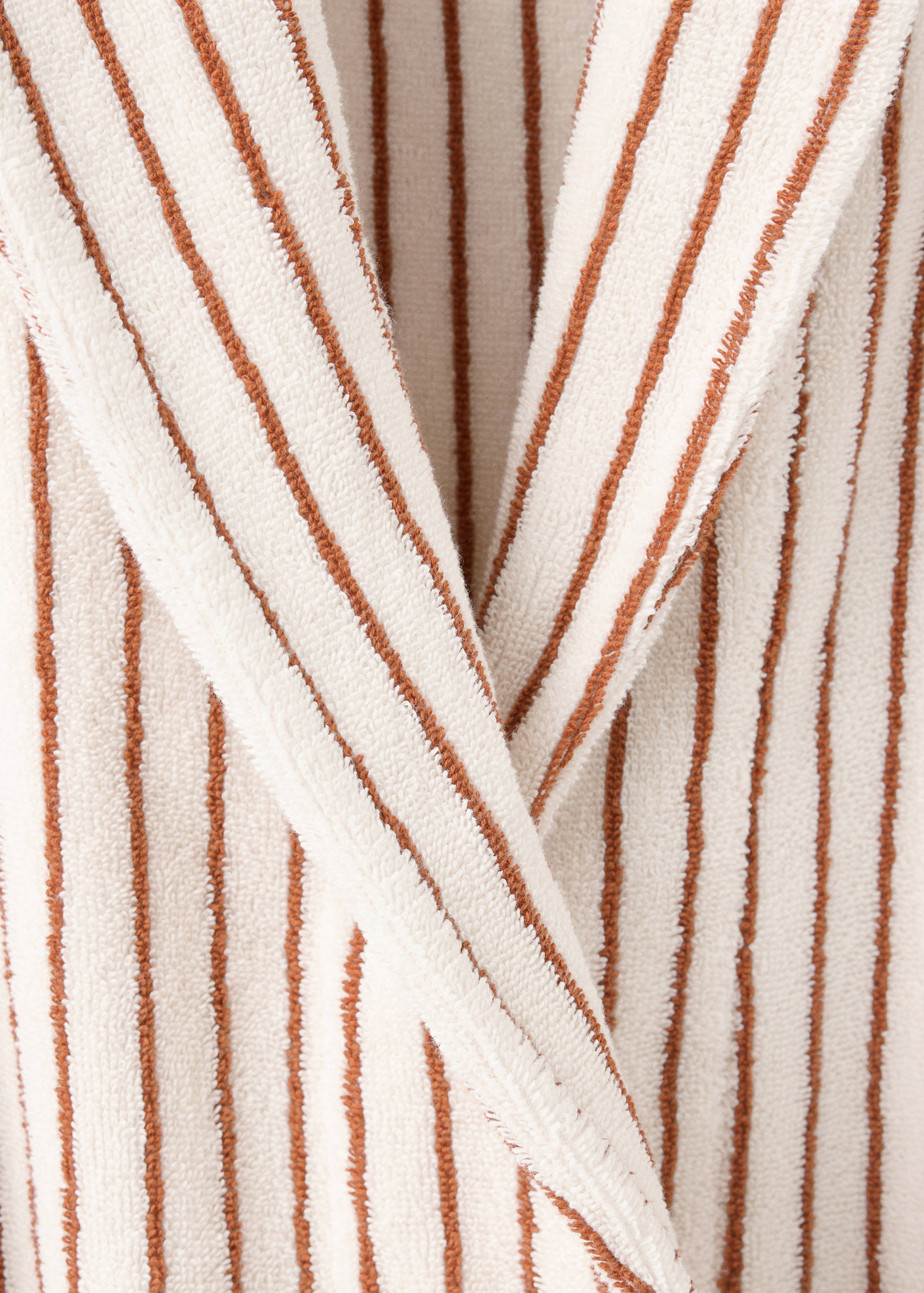 Striped cotton bathrobe - Details of the article 1