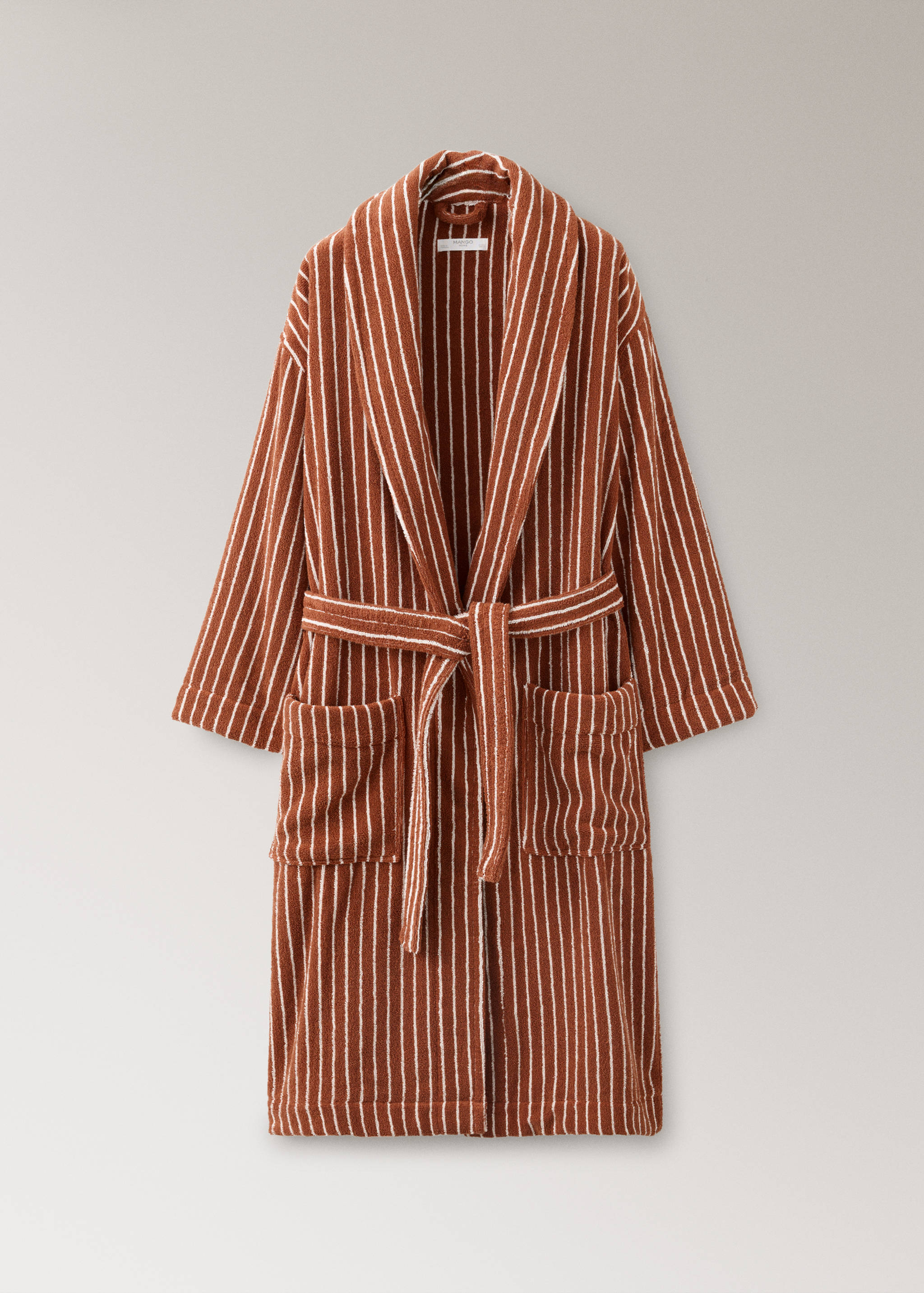 Striped cotton bathrobe - Article without model