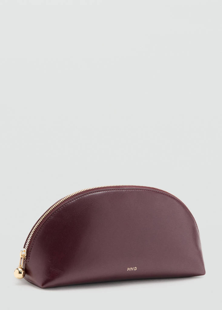 Large beaded toiletry bag — Burgundy