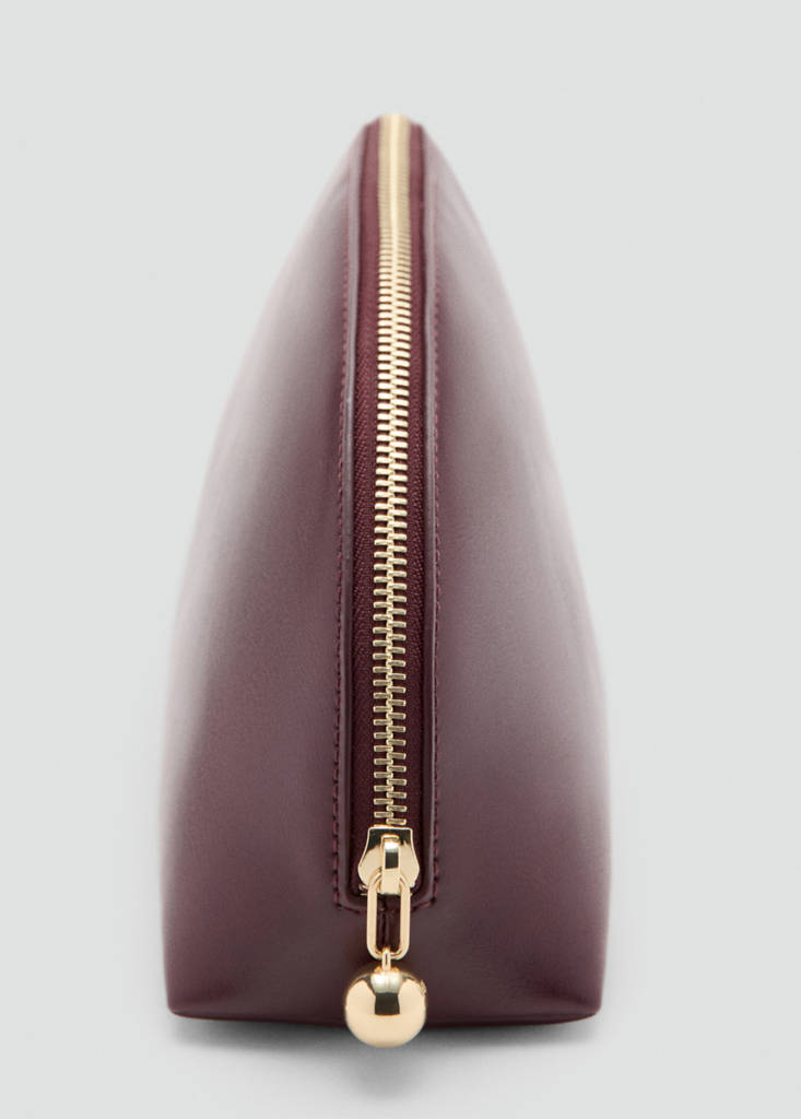 Large beaded toiletry bag — Burgundy
