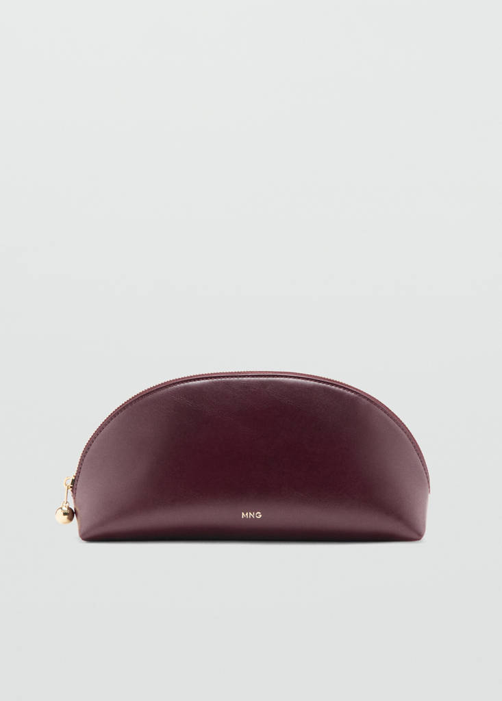 Large beaded toiletry bag — Burgundy